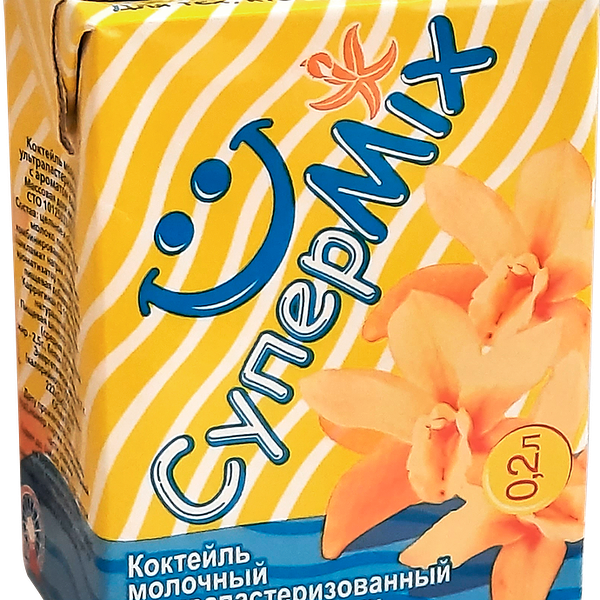 Коктейль молочный Калория ваниль СуперMix ультрапастеризованный 2.5% 200 мл