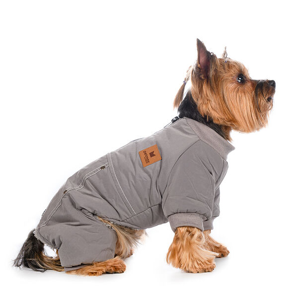 Комбинезон на молнии для собак XS серый (унисекс)