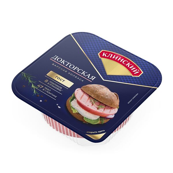 Колбаса вареная Докторская Клинский, нарезка, 190г