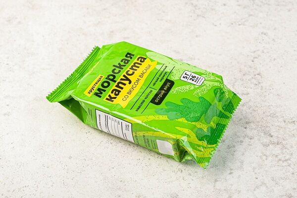 Морская капуста хрустящая со вкусом васаби