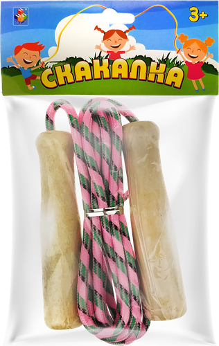 

Скакалка 1TOY 2,6м, с деревянными ручками