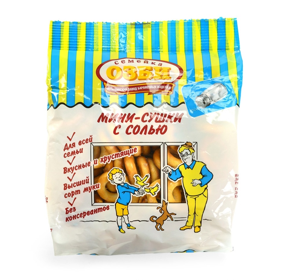 

Мини-сушки Семейка Озби с солью 150 г