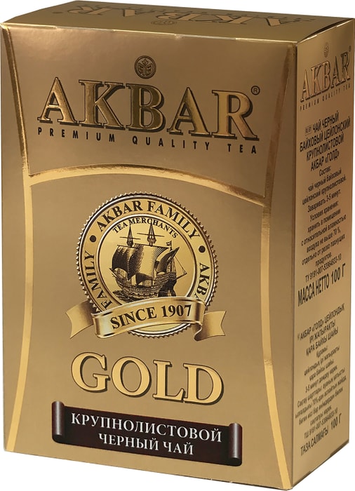 

Чай Akbar Gold черный крупнолистовой 100 г