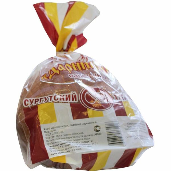Хлеб Сургутский хлебозавод Дарницкий подовый в нарезке