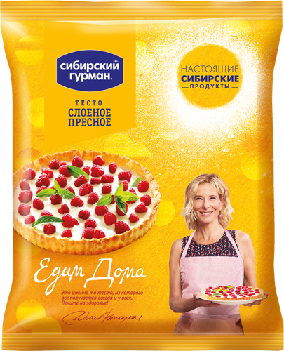 

Тесто Едим Дома слоеное пресное 500 г