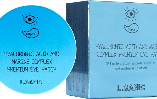 Патчи для глаз L Sanic Гидрогелевые с гиалуроновой кислотой и экстрактом водорослей 60шт