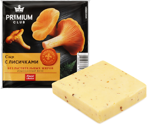 Сыр PREMIUM CLUB с лисичками 50%, без змж, 200г