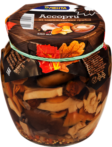 

Ассорти из маринованных грибов ЛЕНТА