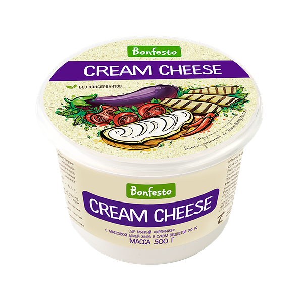 Сыр творожный Bonfesto Cream Cheese 70% БЗМЖ