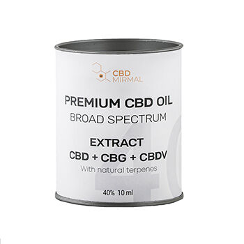 Масло MIRMAL CBD с экстрактом широкого спектра с 40% CBD+CBG+CBDV и природными терпенами 10мл, Россия