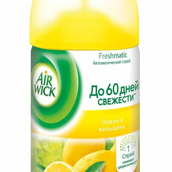 Освежитель воздуха Airwick Лимон и женьшень, сменный баллон