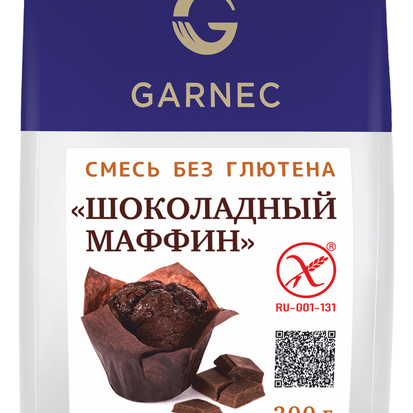 Смесь для выпечки Garnec Шоколадный маффин без глютена 200 г