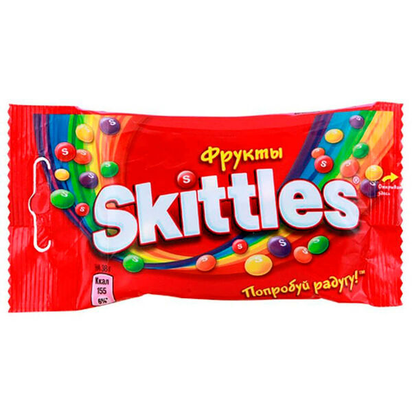 Драже Skittles 38г фрукты в сахарной глазури