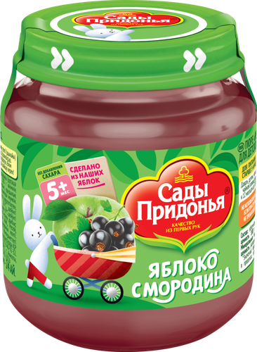 

Пюре Сады Придонья Яблоко-смородина, с 5 месяцев 120 г