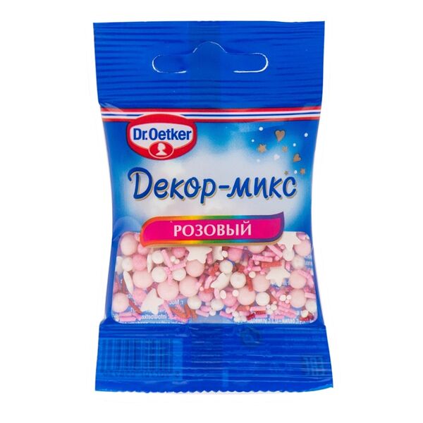 Посыпка кондитерская Dr.Bakers Декор-микс Розовый 10г