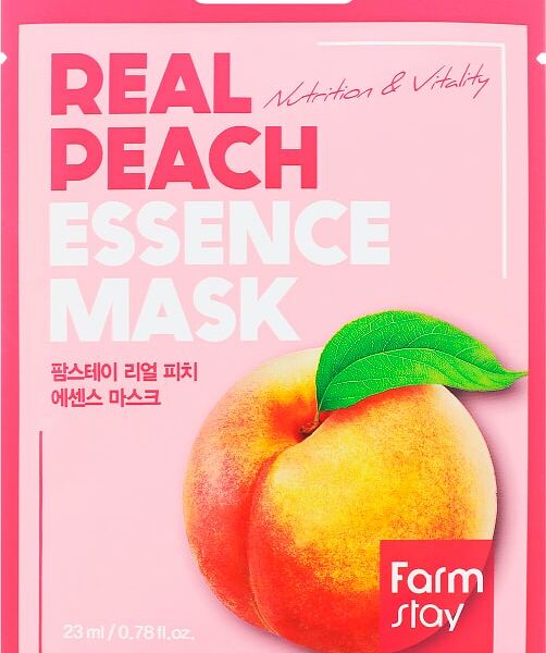 Маска для лица FarmStay тканевая с экстрактом персика 23мл