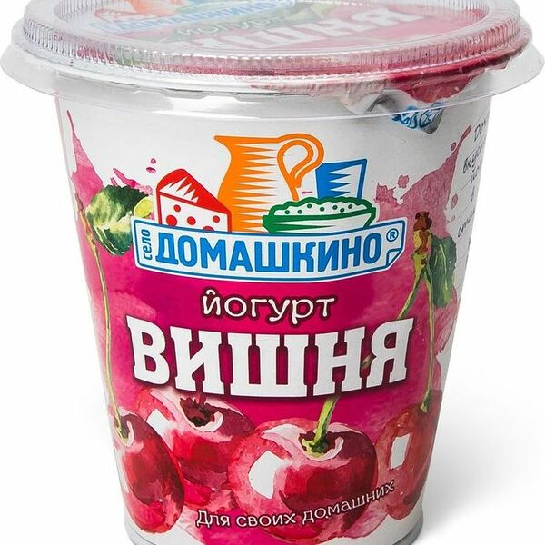 Йогурт Село Домашкино фруктовый вишня 2.5%, 290 г