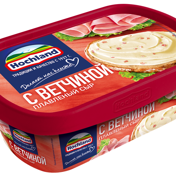 Сыр плавленый Hochland с ветчиной 55%