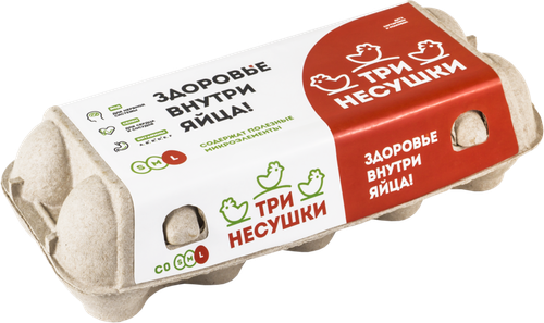 

Яйца куриные Три несушки отборной категории С0 10 шт