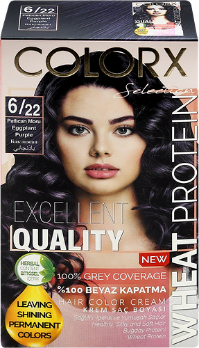 Краска для волос Colorx 6.22 Баклажан, 115мл