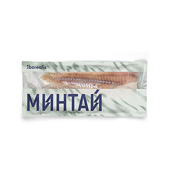 Минтай тихоокеанский замороженный филе без кожи ТМ Borealis (Бореалис)