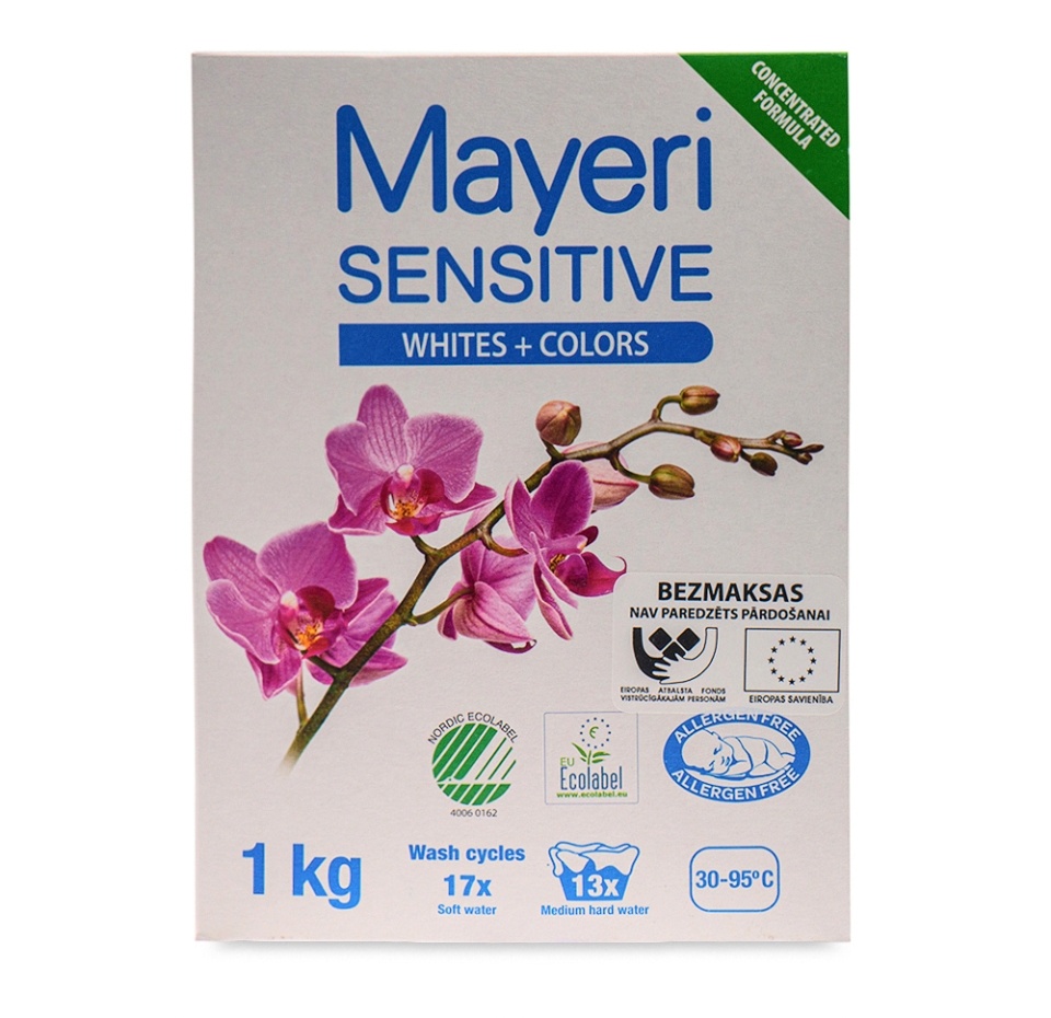 

Стиральный порошок Mayeri Sensitive Эко универсальный, 1 кг