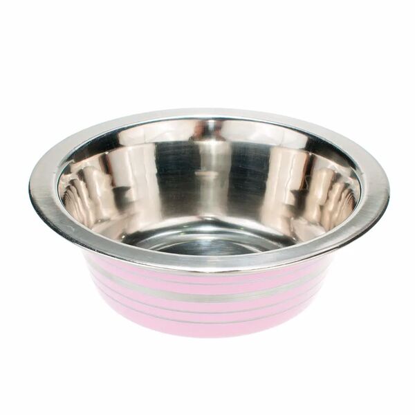 Миска цветной металл с полосками 370мл