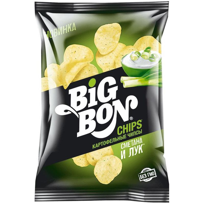 

Чипсы BigBon сметана-лук 75 г