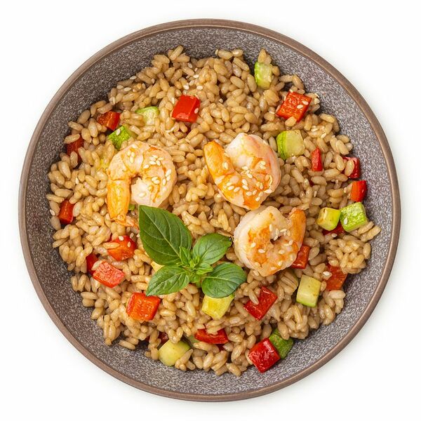 Жареный рис по-азиатски с креветками Шеф Перекрёсток 250 г