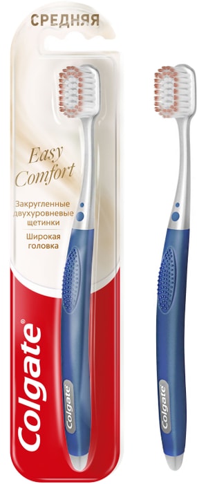 

Зубная щетка Colgate Easy Comfort средней жесткости цвет в ассортименте 1 шт.