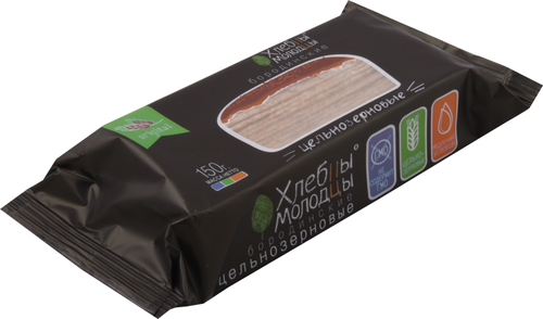 

Хлебцы цельнозерновые Хлебцы Молодцы Бородинские 150 г