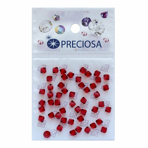 451-69-302 Бусины Биконус Light Siam 3,6x4мм. 50 шт. Preciosa