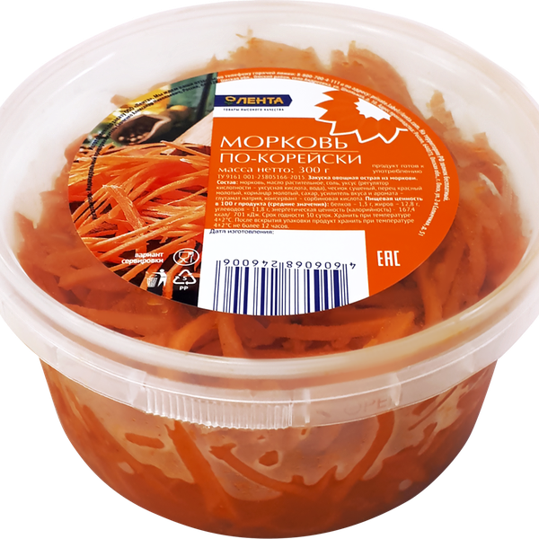 Морковь ЛЕНТА По-корейски