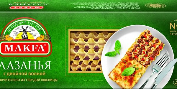 Макароны Makfa Лазанья с двойной волной 500г