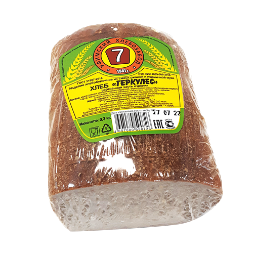 Хлеб Уфимский ХлебЗавод №7 Геркулес пшеничный в нарезке