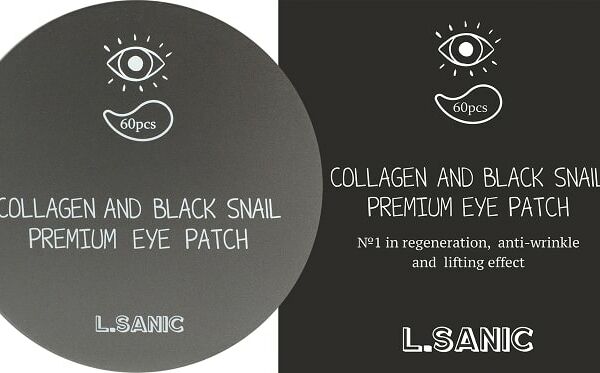 Гидрогелевые патчи для области вокруг глаз L.Sanic  с коллагеном и муцином черной улитки 60шт