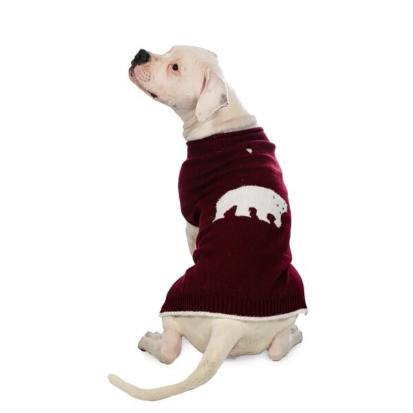 Свитер для собак 2XL бордовый (унисекс)