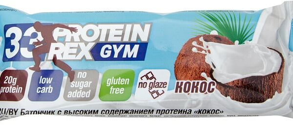 Протеиновый батончик Protein Rex GYM Кокос 60г