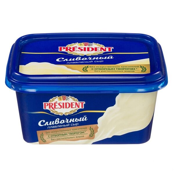 Сыр плавленый President сливочный 45% 400 г