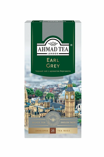 Чай Ahmad Tea Earl Grey чёрный в пакетиках, 25 шт, 50г