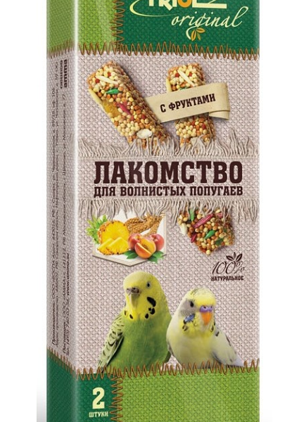 Triol Original палочки с фруктами для волнистых попугаев (2 шт.)
