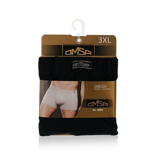 Мужские трусы - боксеры Omsa с закрытой резинкой Nero р.54