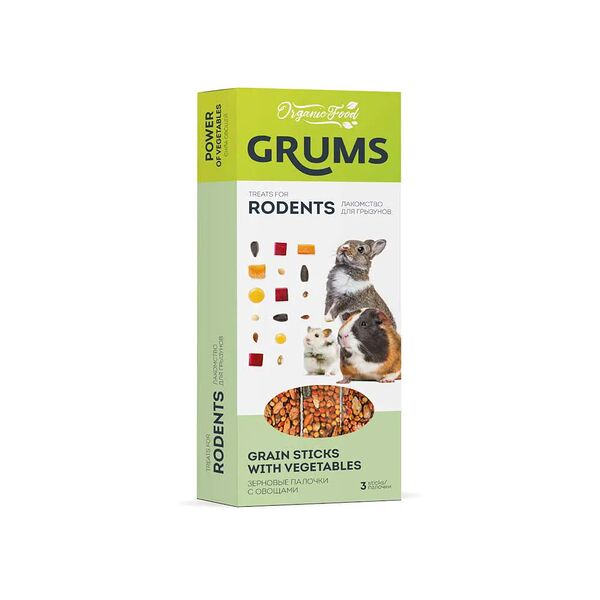 Зерновые палочки для грызунов Овощи 3 шт.