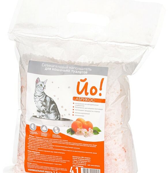 Наполнитель для кошачьего туалета Йо! Силикагелевый Абрикос 4.1л