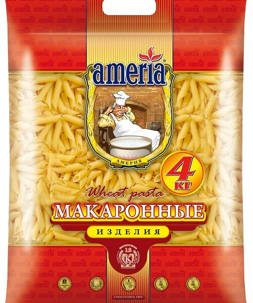 Макароны Ameria Перья рифлёные №23 4кг