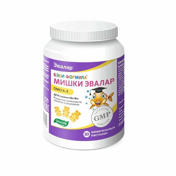 Бэби Формула Мишки Омега-3 паст.жев.№30