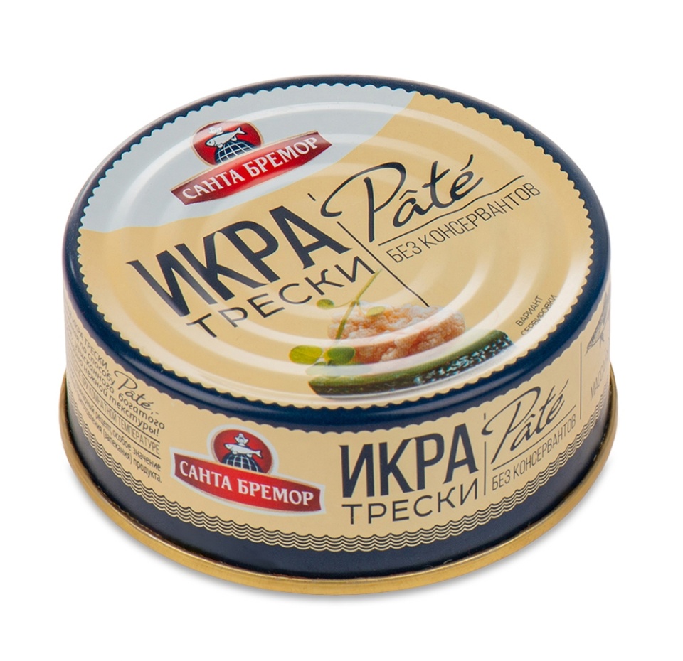 

Икра трески Санта Бремор Pate деликатесная 90 г