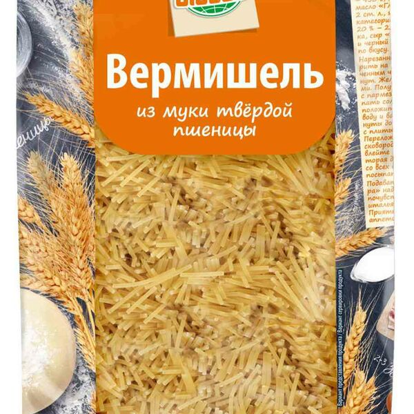 Макаронные изделия Вермишель Глобус из муки твердой пшеницы