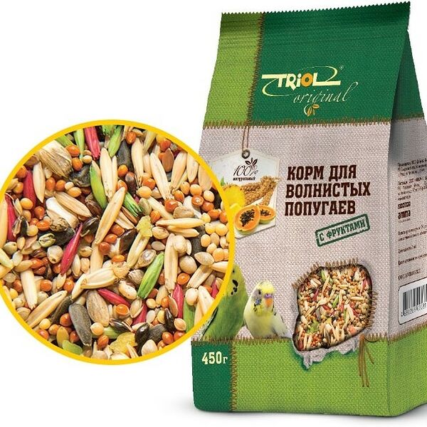 Triol Original корм с фруктами для волнистых попугаев Фрукты