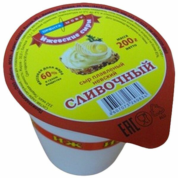 Сыр плавленый Орбита Сливочный невский 60%, 200г